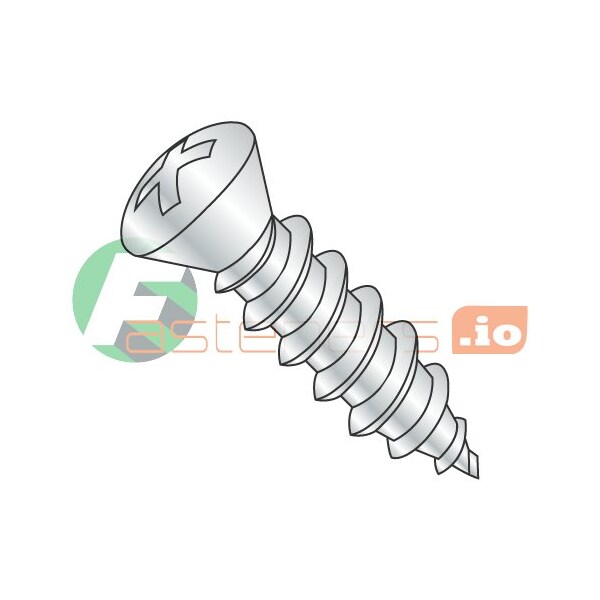 Newport Fasteners Sheet Metal Screw, #8 x 5/8 in, Zinc Plated Steel Oval Head Phillips Drive, 10000 PK 264584 - main